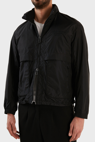 Emporio Armani - Emporio Armani Su Geçirmez Regular Fit Gizli Kapüşonlu Erkek Mont 3R1BC2 1NRMZ 0999 SİYAH (1)