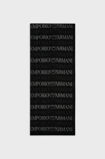Emporio Armani Yün Karışımlı 74 x 180 cm Unisex Şal 635271 3F309 00020 SİYAH