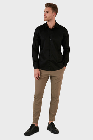 Exxe - Exxe Belden Bağlamalı Regular Fit Chino Erkek Pantolon 630GBK10 BEJ