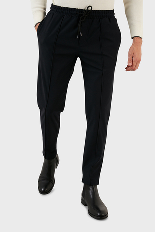 Exxe - Exxe Belden Bağlamalı Regular Fit Chino Erkek Pantolon 630GBT102 SİYAH