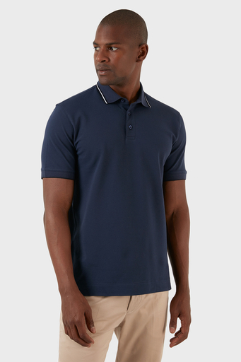 Exxe Pamuklu Regular Fit Düğmeli T Shirt Erkek Polo EX661 İNDİGO