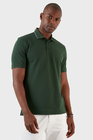 Exxe - Exxe Pamuklu Regular Fit Düğmeli T Shirt Erkek Polo EX661 YEŞİL