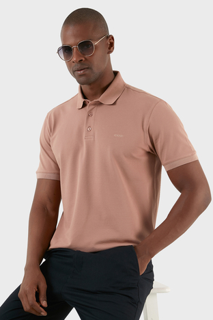 Exxe - Exxe Pamuklu Regular Fit Düğmeli T Shirt Erkek Polo EX661D GÜL