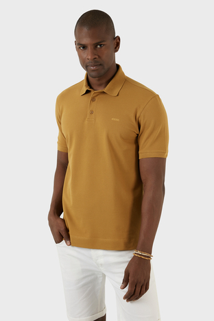Exxe - Exxe Pamuklu Regular Fit Düğmeli T Shirt Erkek Polo EX661D SAFRAN