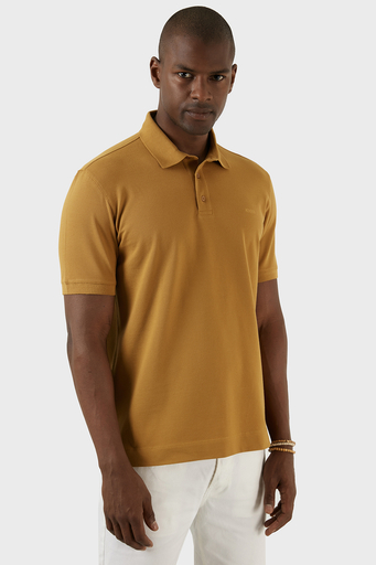 Exxe Pamuklu Regular Fit Düğmeli T Shirt Erkek Polo EX661D SAFRAN