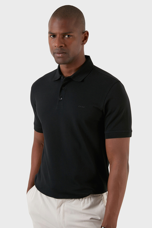 Exxe - Exxe Pamuklu Regular Fit Düğmeli T Shirt Erkek Polo EX661D SİYAH (1)