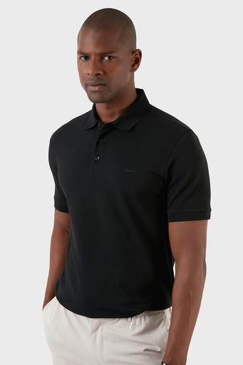 Exxe Pamuklu Regular Fit Düğmeli T Shirt Erkek Polo EX661D SİYAH