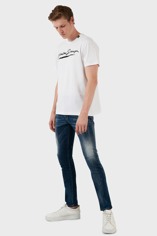 Exxe - Exxe Yüksek Bel Slim Fit Dar Paça Pamuklu Jeans Erkek Kot Pantolon 629DSK001 MAVİ