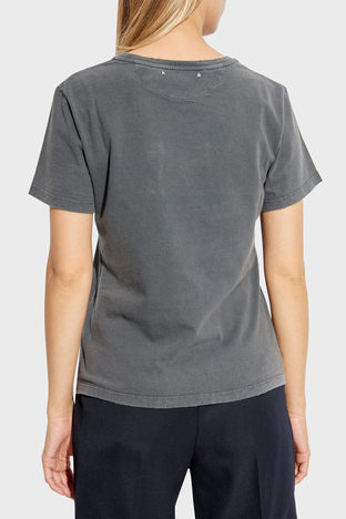 Golden Goose - Golden Goose % 100 Pamuk Slim Fit Bisiklet Yaka Bayan T Shirt GWP01221.P000671.60318 ANTRASİT (1)