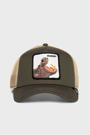 Goorin Bros - Goorin Bros Hippo Hooray Pamuklu File Detaylı Animal Desenli Unisex Şapka 1010013 YEŞİL