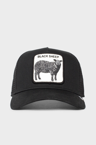 Goorin Bros - Goorin Bros The Black Sheep Pamuklu File Detaylı Animal Desenli Unisex Şapka 1010380 SİYAH
