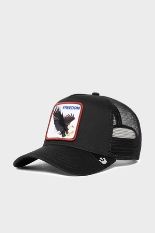 Goorin Bros - Goorin Bros The Freedom Eagle Pamuklu File Detaylı Animal Desenli Unisex Şapka 1010384 SİYAH (1)