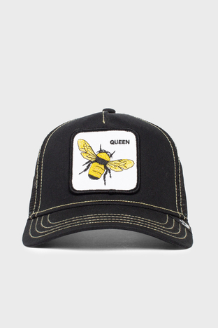 Goorin Bros - Goorin Bros The Queen Bee Pamuklu File Detaylı Animal Desenli Unisex Şapka 1010391 SİYAH
