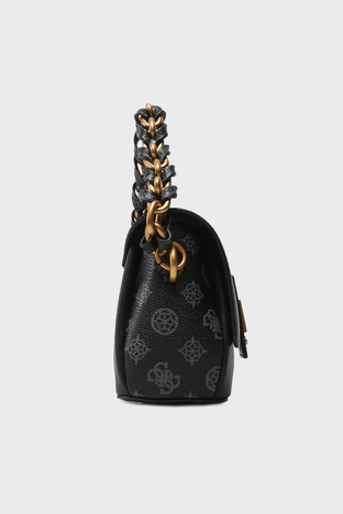 Guess - Guess Alva Logolu Çıkarılabilir Omuz Askılı Bayan Çanta HWVL8676780 BML SİYAH (1)