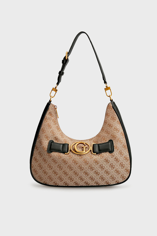 Guess - Guess Aviana Logolu Fermuarlı Kol Bayan Çanta HWJB8414020 LBL KAHVE
