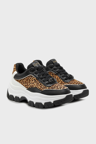 Guess - Guess Berrett Logolu Kalın Tabanlı Sneaker FLTBERPEL12 Bayan Ayakkabı FLTBER PEL12 LEOPA LEOPAR (1)