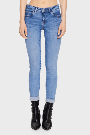 Guess - Guess Curve Streç Pamuklu Normal Bel Slim Fit Dar Paça Jeans Bayan Kot Pantolon W3YAJ2D52F2 SLAR LACİVERT