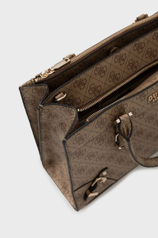 Guess - Guess Didi Logolu Çıkarılabilir Uzatma Askılı Bayan Çanta HWSG8744060 LTL KAHVE (1)