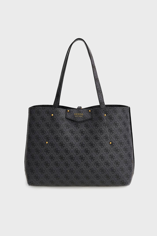 Guess - Guess Eco Tamamı Logolu Çıkarılabilir İç Bölmeli Bayan Çanta HWESB839023 CLO ANTRASİT