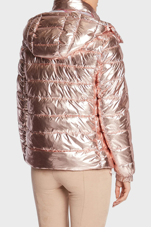 Guess - Guess Fiorenza Metal Görünümlü Kapüşonlu Regular Fit Şişme Bayan Mont W2BL26WEWC0 F6C7 BAKIR (1)