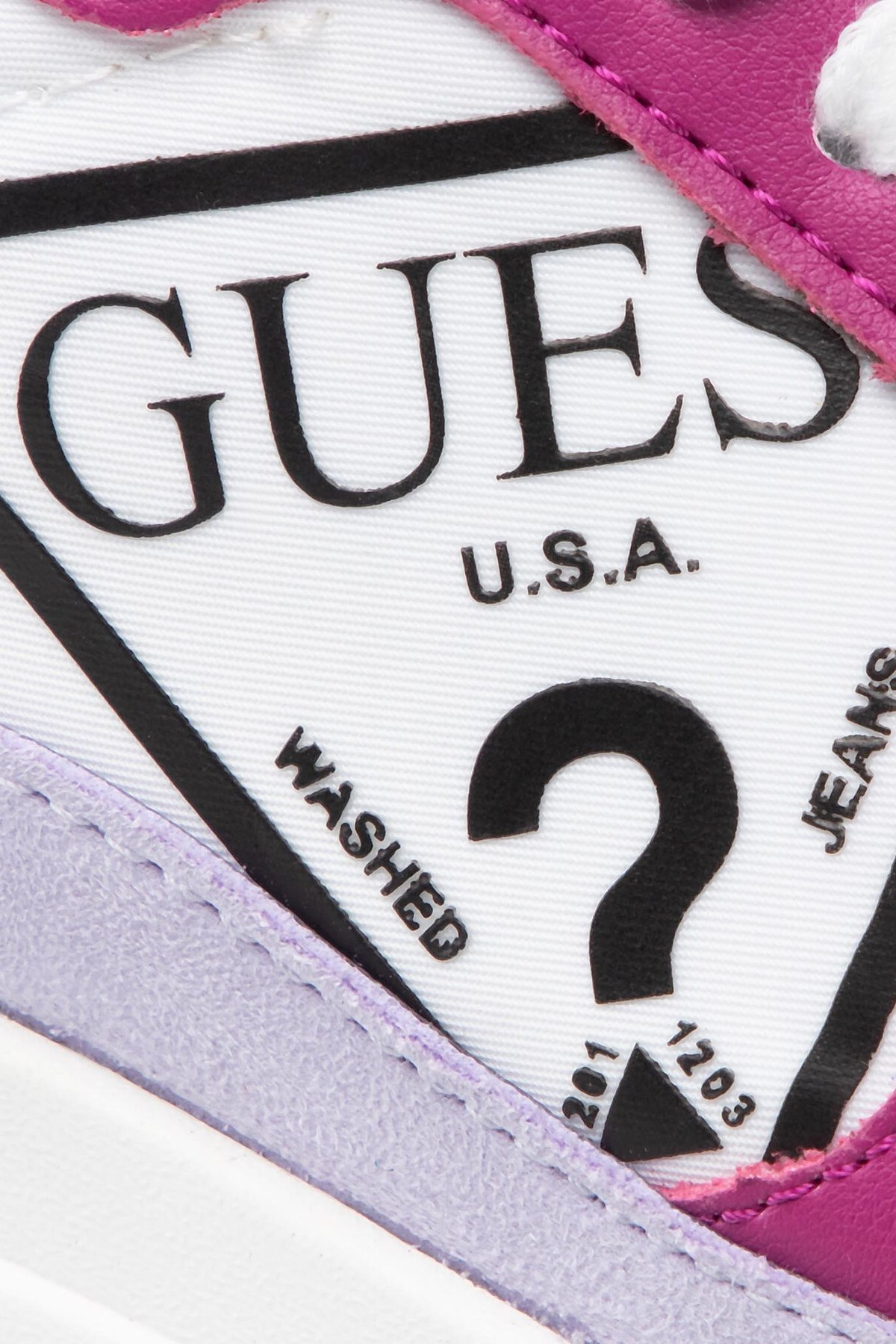 Guess Logolu Kalın Tabanlı Calebb Bayan Ayakkabı FL5CBBELE12 FUGRE BEYAZ-SAKS