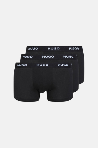 Hugo 3 Pack Pamuklu Logo Şeritli Erkek Boxer 50469786 001 SİYAH
