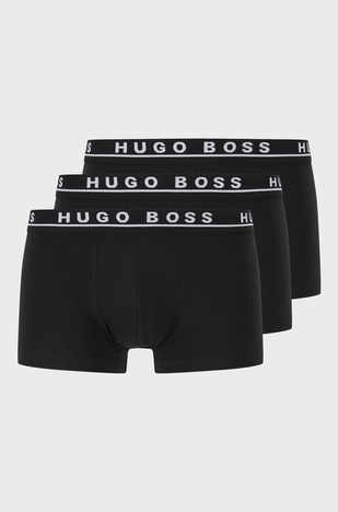 Hugo Boss - Boss Pamuklu 3 Pack Erkek Boxer 50325403 001 SİYAH