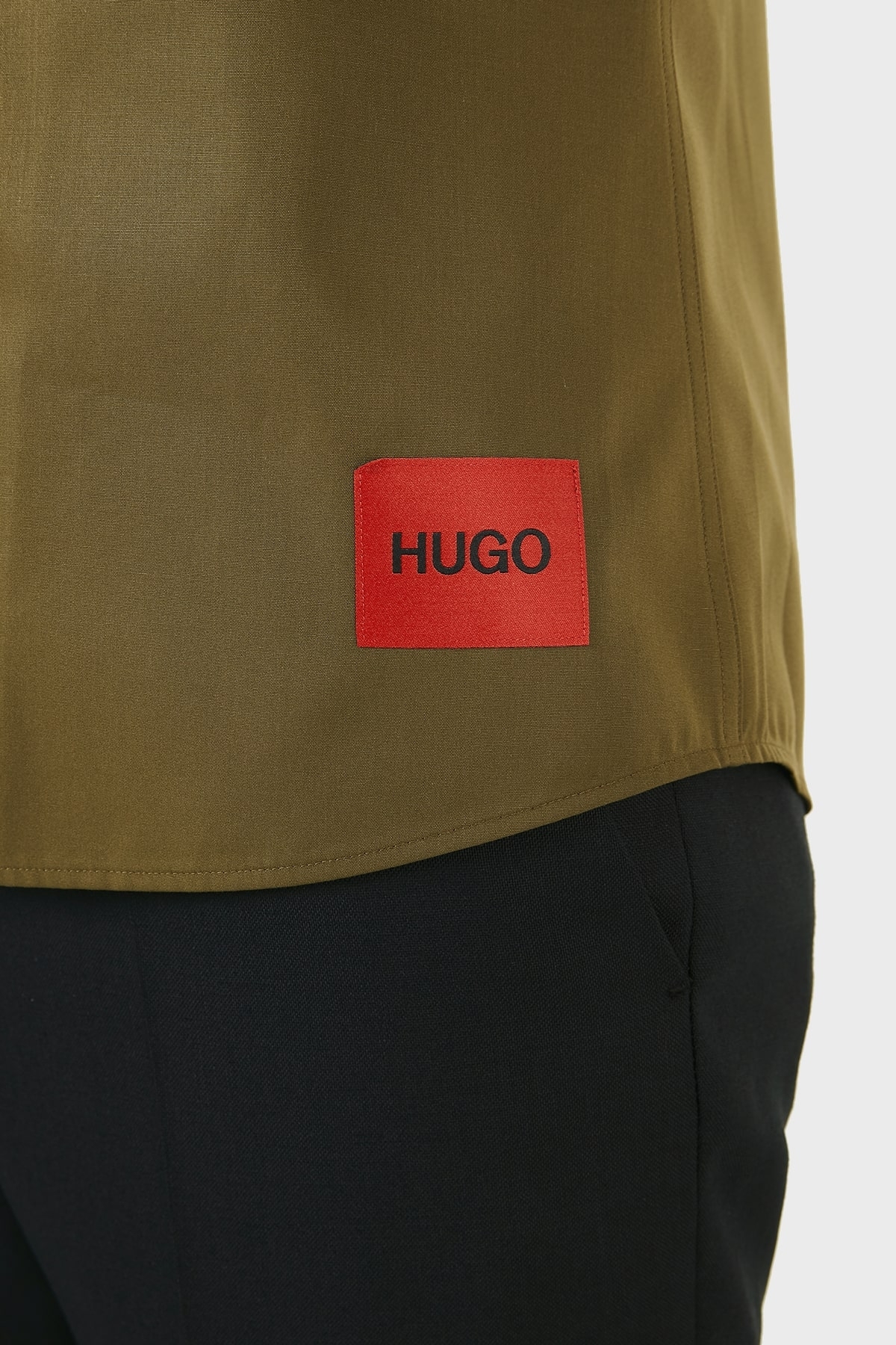 Hugo Boss Extra Slim Fit % 100 Pamuk Erkek Gömlek 50450179 355 HAKİ