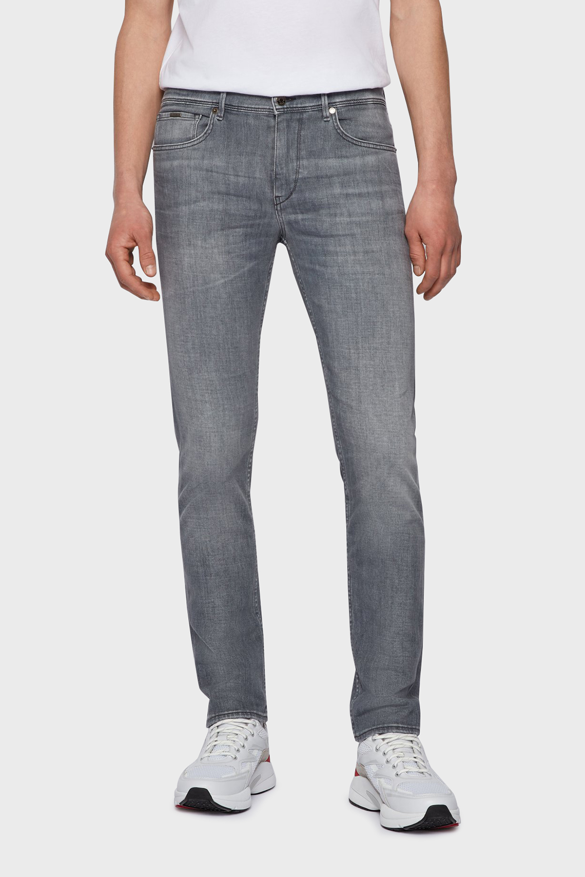 Hugo Boss Extra Slim Fit Düşük Bel Pamuklu Jeans Erkek Kot Pantolon 50453139 040 GRİ
