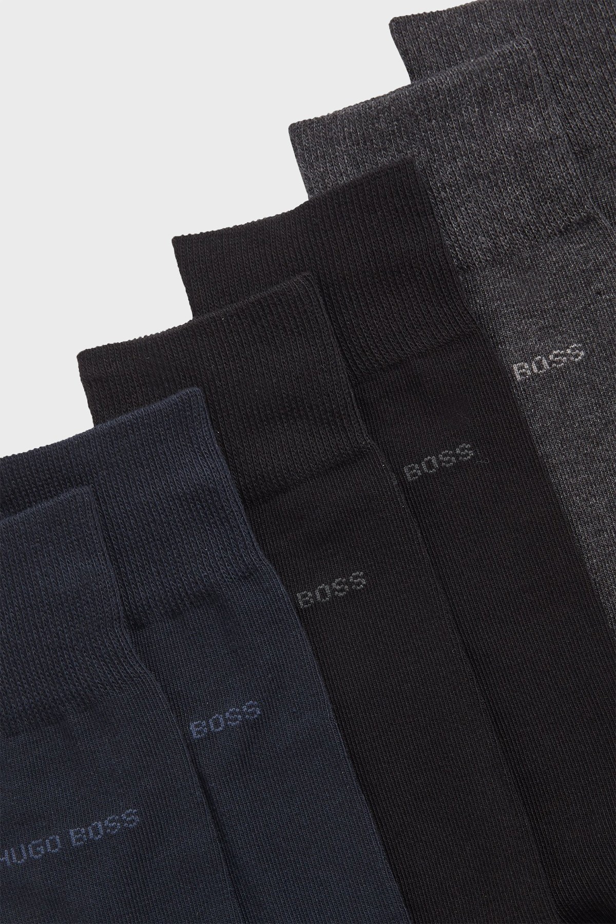Hugo Boss Pamuklu 3 Pack Erkek Çorap 50388453 962 SİYAH-GRİ-LACİVERT