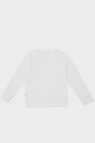 Hugo Boss - Hugo Boss Pamuklu Bisiklet Yaka Çocuk 25L39 10B Sweat 25L39/10B WHITE BEYAZ (1)