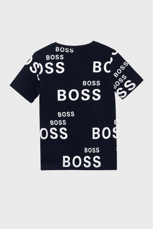 Hugo Boss - Hugo Boss Pamuklu Bisiklet Yaka Çocuk T Shirt 25G95/849 MARINE LACİVERT (1)