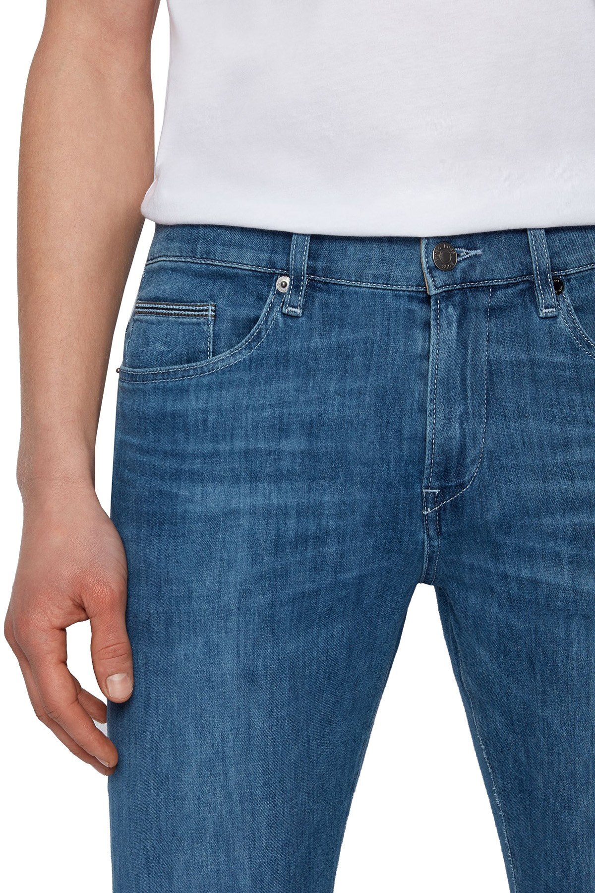 Hugo Boss Pamuklu Slim Fit Jeans Erkek Kot Pantolon 50449703 436 LACİVERT