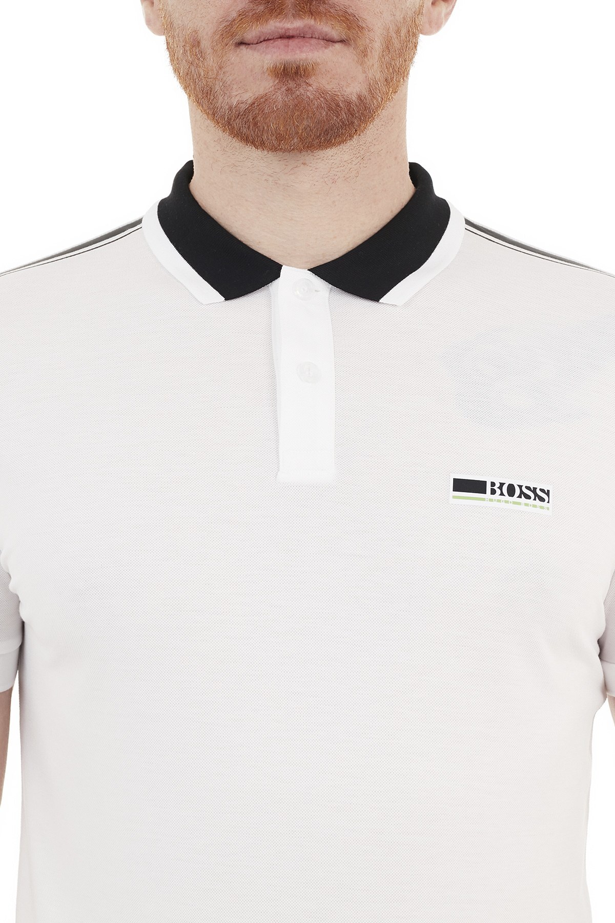 Hugo Boss Regular Fit Pamuklu Düğmeli T Shirt Erkek Polo 50448653 100 BEYAZ
