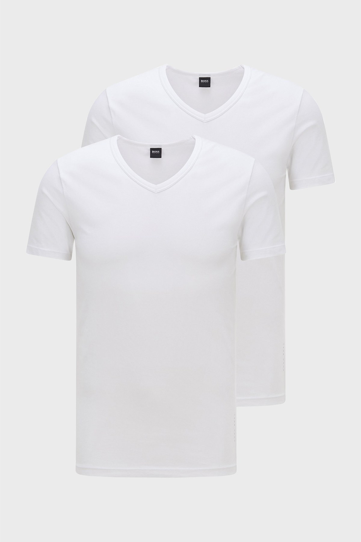 Hugo Boss Slim Fit V Yaka 2 Pack Erkek T Shirt 50325408 100 BEYAZ