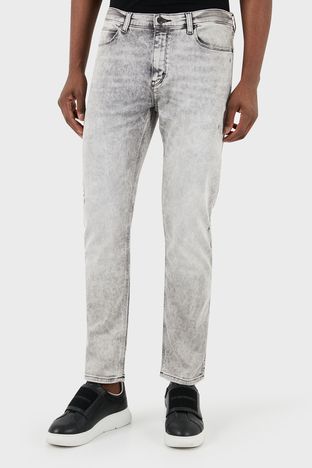 Hugo - Hugo Düşük Bel Slim Fit Düz Paça Jeans Erkek Kot Pantolon 50507858 040 GRİ (1)