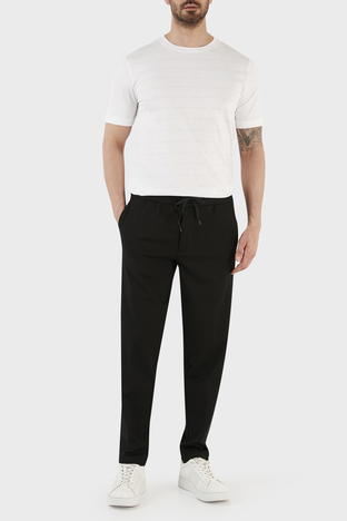 Hugo - Hugo Esnek Konforlu Belden Bağlamalı Tapered Fit Erkek Pantolon 50483757 001 SİYAH