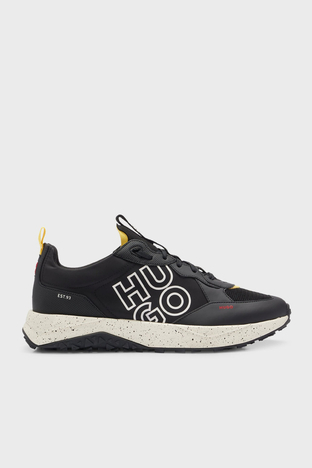 Hugo - Hugo Logolu Bağcıklı Spor Erkek Ayakkabı 50498701 001 SİYAH