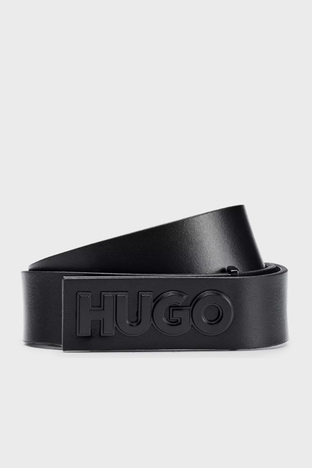 Hugo - Hugo Logolu Hakiki Deri Erkek Kemer 50470644 001 SİYAH