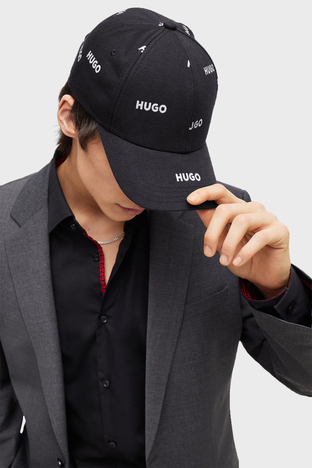 Hugo - Hugo Logolu Pamuklu Erkek Şapka 50516141 003 SİYAH (1)