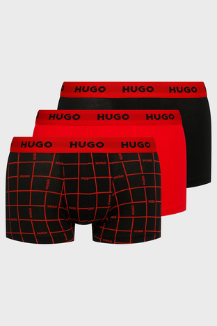 Hugo - Hugo Streç Pamuklu 3 Pack Erkek Boxer 50480170 640 SİYAH