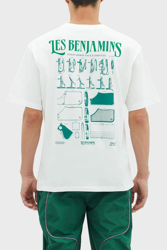 Les Benjamins % 100 Pamuk Regular Fit Bisiklet Yaka Erkek T Shirt LB23SSHOEMUTS-003 BEYAZ