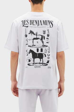Les Benjamins - Les Benjamins % 100 Pamuk Relaxed Fit Bisiklet Yaka Erkek T Shirt LB23SSHOEMUTS-019 LİLA