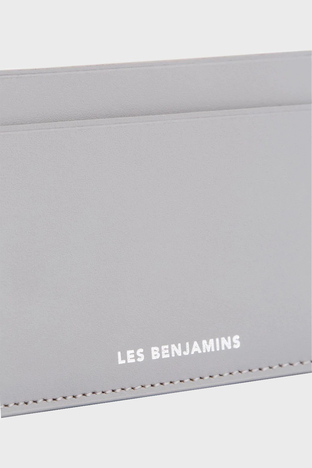 Les Benjamins - Les Benjamins Logolu Hakiki Deri Unisex Kartlık LBNOOSTMJUUWL-029 GRİ (1)