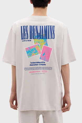 Les Benjamins - Les Benjamins Pamuklu Relaxed Fit Bisiklet Yaka Erkek T Shirt LB24SSKISMUTS-026 Kil (1)