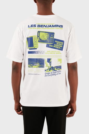 Les Benjamins Pamuklu Relaxed Fit Bisiklet Yaka Erkek T Shirt LB24SSKISMUTS-041 BEYAZ