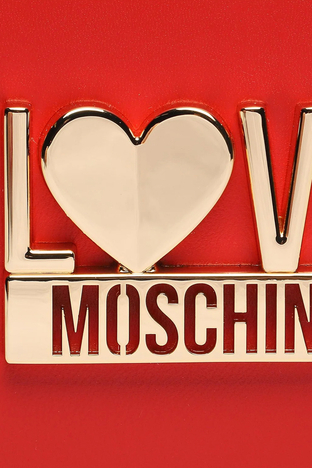 Love Moschino - Love Moschino Altın Metal Detaylı Ayarlanabilir Uzatma Askılı Bayan Çanta JC4028PP1HLK0500 KIRMIZI (1)