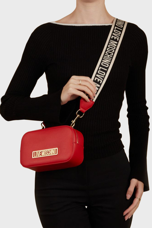 Love Moschino - Love Moschino Ayarlanabilir ve Çıkarılabilir Çift Askılı Bayan Çanta JC4148PP1IL1250A KIRMIZI (1)