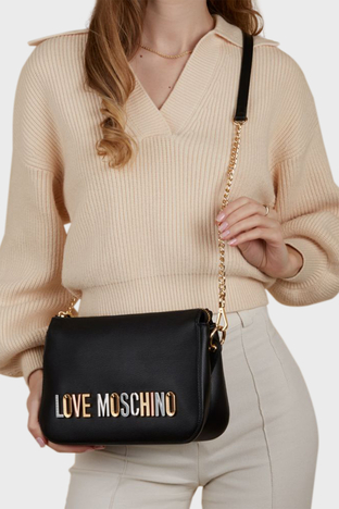 Love Moschino - Love Moschino Çıkarılabilir Çarpaz Askılı Bayan Çanta JC4306PP0IKN0000 SİYAH (1)