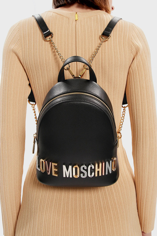 Love Moschino - Love Moschino Fermuarlı Bayan Sırt Çantası JC4305PP0IKN0000 SİYAH (1)